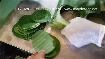 máy dập cắt lá chuối tròn làm bánh dày