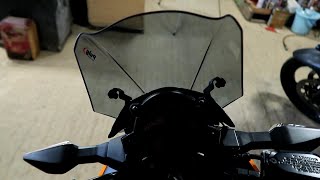 Kawasaki Z400 Puig(プーチ) スクリーン取り付け方法　Ｚ２５０共通　メーター　バイザー　フロントスクリーン Front Screen Visor ロングスクリーン　ラージ　カバー