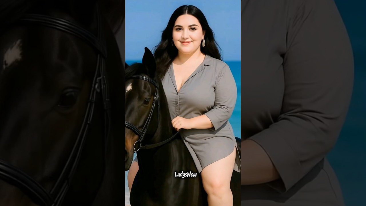 Dubai Princess Sheikha Mahira Riding Horse on the Beach 