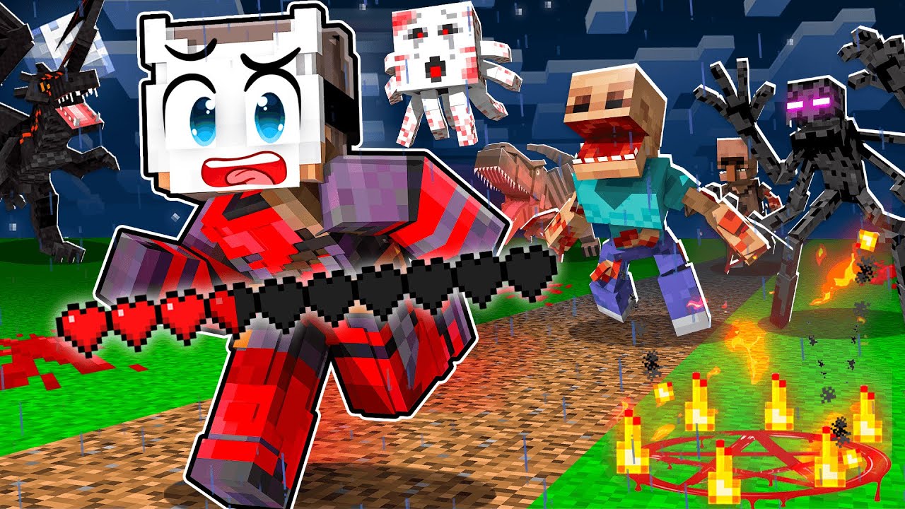 MİNECRAFT ama HASAR ALIRSAM OYUN KORKUNÇLAŞIYOR!