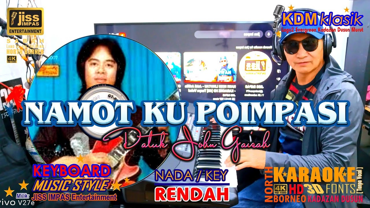 NAMOT KU POIMPASI - JOHN GAISAH - KARAOKE HD [4K] Tanpa Vokal