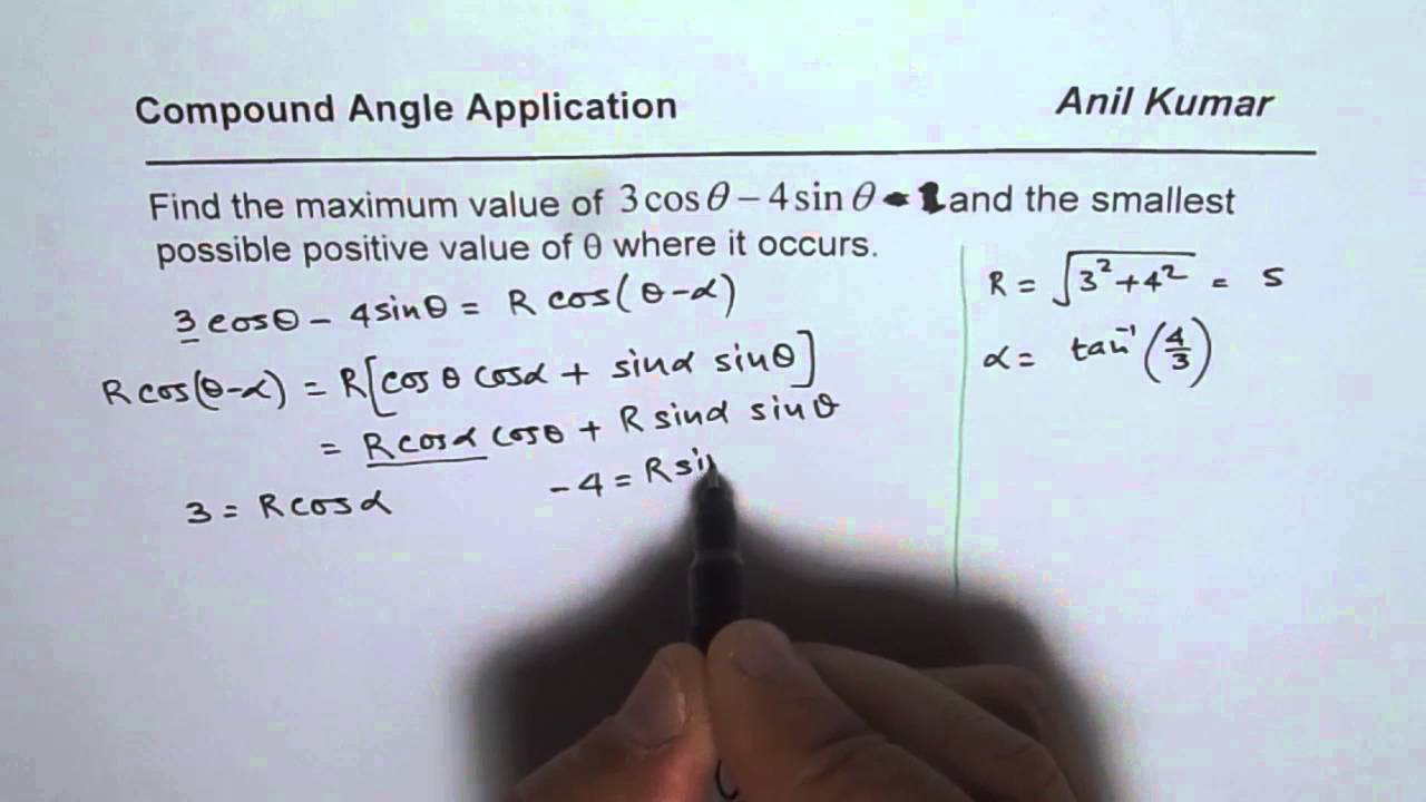 Application Wave Function to Find Maximum of Trigonometric Expression ...