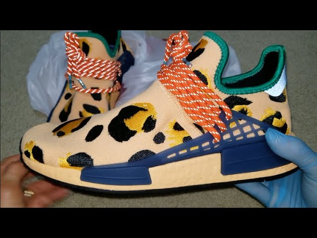 $30 Adidas x Pharrell William NMD Hu Animal Print Shoes + Try-On - YouTube