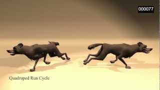 Quadruped Run Cycle - Wolfdog