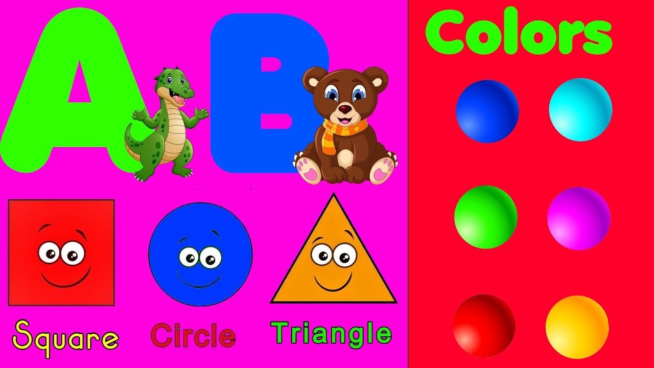 Abc 123 Code Color Learn ABC, 123 , Colors And Shapes | Kids Basic Learning For 3 Year ...