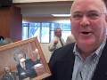 Judge Jim Yarbrough kisses Cheryl Johnson
