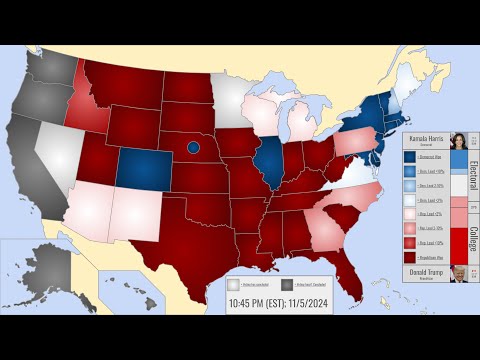 The US 2024 Presidential Election Every 15 Minutes 