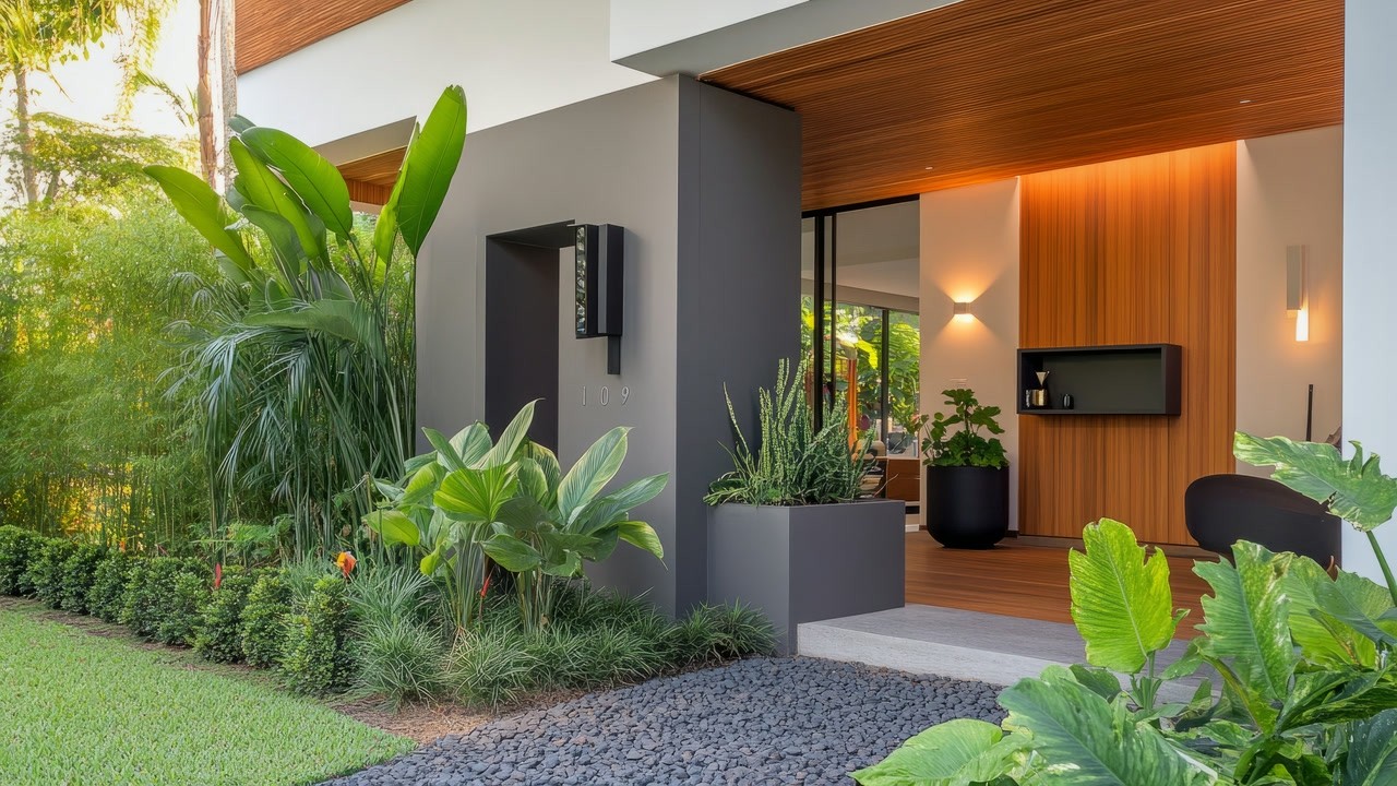 Small Modern Home Design Trick: The Invisible Entryway for a Luxury Foyer Without Hallways