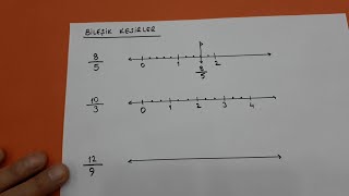 4.sınıf kesirleri sayı doğrusunda gösterme (Basit kesirler, bileşik kesirler ve tam sayılı kesirler)