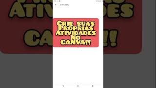 🎯CRIANDO ATIVIDADES BÁSICAS NO CANVA(SÓ PRA MOSTRAR) #reforçoescolar