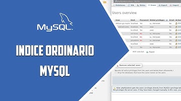 MYSQL – Indice ordinario (INDEX) - Video 34