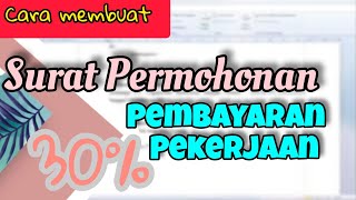 contoh Surat Permohonan Pembayaran Pekerjaan / Ms. Word - Invoice