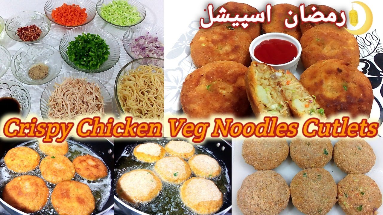 Noodles Kabab RecipeChicken Veg Noodles CutletsQuick Easy Ramadan