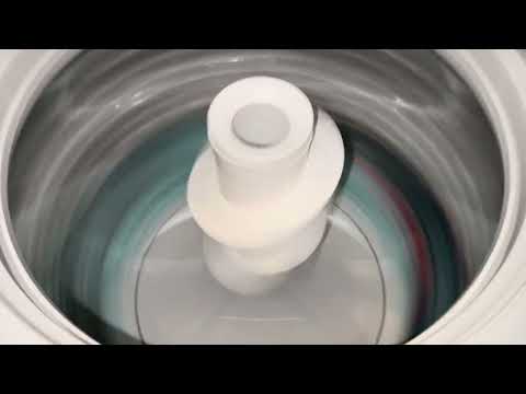 #412 GE GUD27GSSMWW Spacemaker: Lid open, spinning at max speed