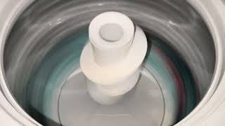 #412 GE GUD27GSSMWW Spacemaker: Lid open, spinning at max speed