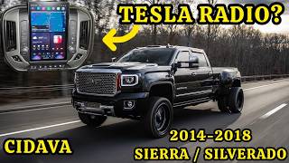 I Installed a HUGE Tesla-Style Radio in My GMC Sierra! | Full Install & Review