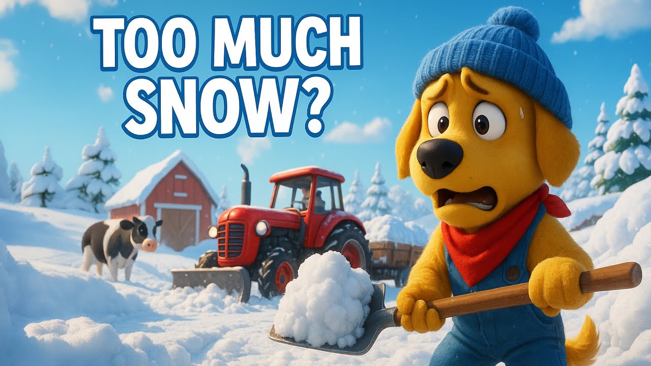 Farm Work: Buddy Clears the Snow to Open the Path for the Cows on the Farm | Buddy Farm