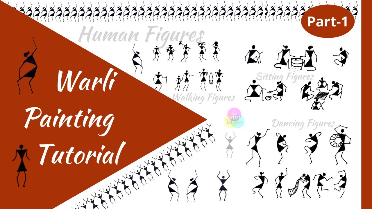 Warli Painting Tutorial (Part1) Basics of Wali Art for beginners