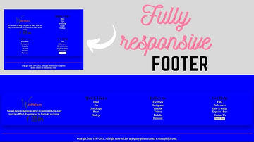 Fully Responsive Footer Section Using HTML and CSS || Web Makers
