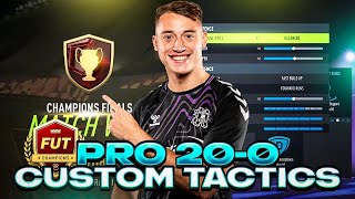 BEST PRO PLAYER 20-0 CUSTOM TACTICS IN FIFA 22 FOR FUT CHAMPS!