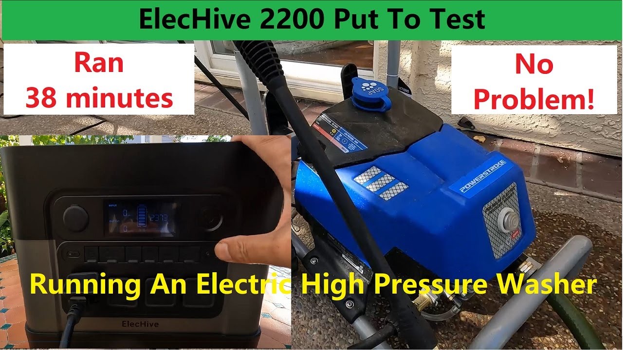 ElecHive 2200 Put To Test, Running an Electric High Pressure Washer for