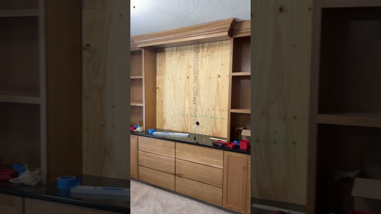 This quarter sawn white oak built in totally changed this living room. @nikkelconstruction