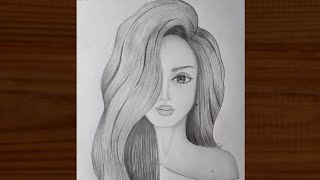 A cute girl face  drawing video for beginners || pencil sketch || ?