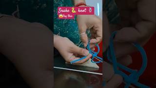 😱DIY Snake Knot 🪢#macrame #shorts #shortsfeed #trending #diy #easy knot Short #viralshorts #1mint 🤔