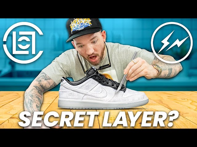 WE CUT OPEN THE UNRELEASED CLOT X FRAGMENT NIKE DUNK! - YouTube