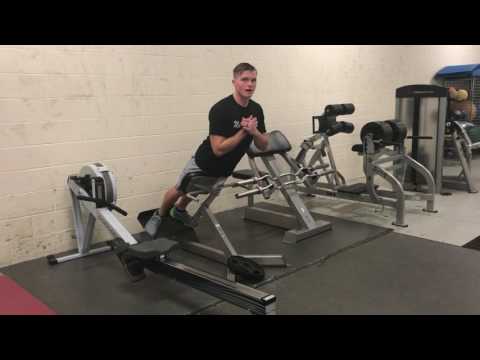 How to do a back extension/hyperextension. Exercise tutorial.