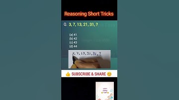 Reasoning Short Tricks| SSC GD Reasoning| Number Series| Reasoning Questions| #ssc #allexam #rrb #gd