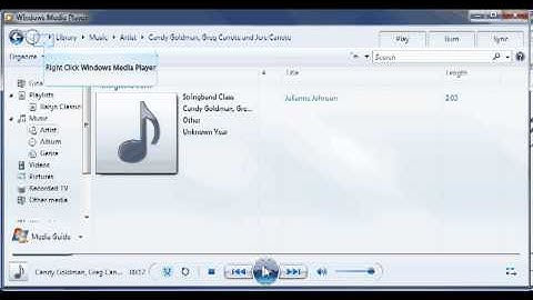 Slowing a Song Down in Windows Media Player 12