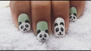 Cute Panda nail art 🐼