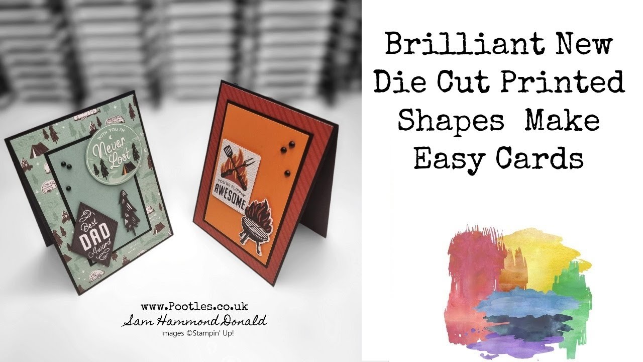 Brilliant New Die Cut Printed Shapes Make Easy Cards - YouTube
