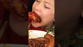 ASMR Whole Chicken with Buldak Sauce 🍗🔥🌶️ | Extreme Spicy Mukbang 😵‍🔥 #mukbang