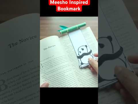 Cute Panda Bookmark 🔖 #papercrafting