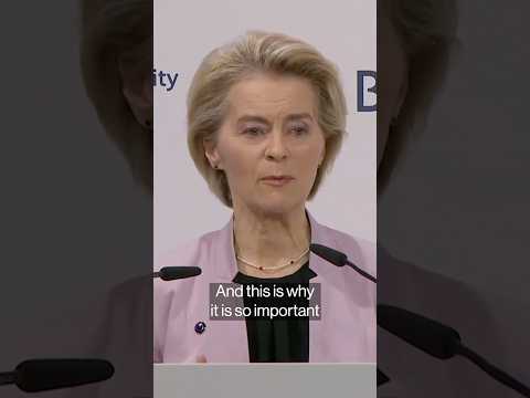 Ukraine needs peace through strength, says EU's von der Leyen #politics #shorts