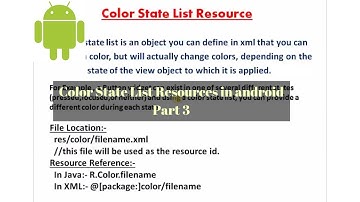 Color State List Resources in android || Part 27(3) in Hindi