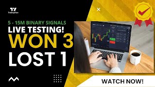 LIVE TESTING - 5M Binary Options Strategy Signals Using Tradingview Binary Options Strategy Script