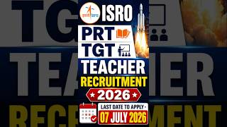 ISRO PRT TGT RECRUITMENT NOTIFICATION OUT 10 POST #prt #tgt #vacancy #jobs #motivation #isro #apply