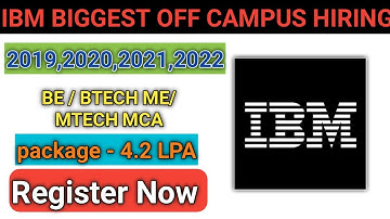 IBM off campus drive 2022 Registration | Hiring for 2019 - 2022 Batch | IBM Recruitment for Freshers