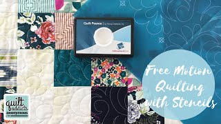 Easiest feather EVER! Free Motion Quilting with Stencils on the Longarm