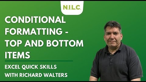 How to use the Top and Bottom function for Conditional Formatting in Microsoft Excel