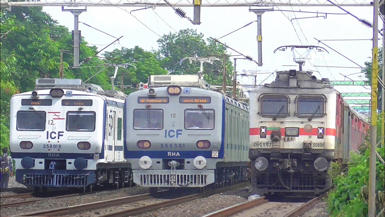 105 Kmph AC & Non AC EMU Trains: WAP-7 Humsafar+ Purvanchal+ Bhagirathi+  Hazarduari+ Dhano Dhanye