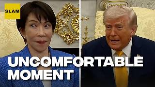 Japanese PM looks uncomfortable as Trump jokes about Pearl Harbor