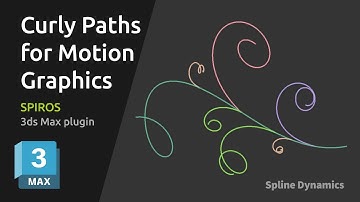 Create Stylized Curly Spline Clusters for Motion Graphics Animation with Spiros 3ds Max plugin