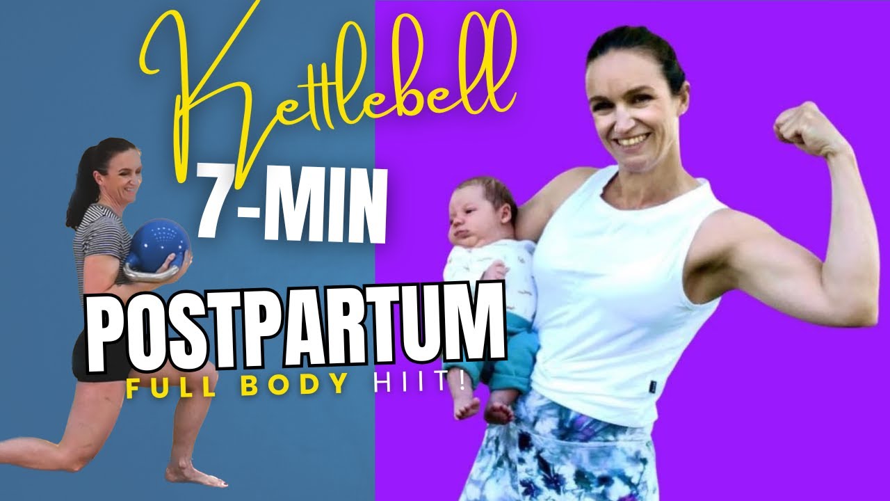 7-Minute Kettlebell Workout for Postpartum Moms | Safe & Effective Core + Strength Routine!