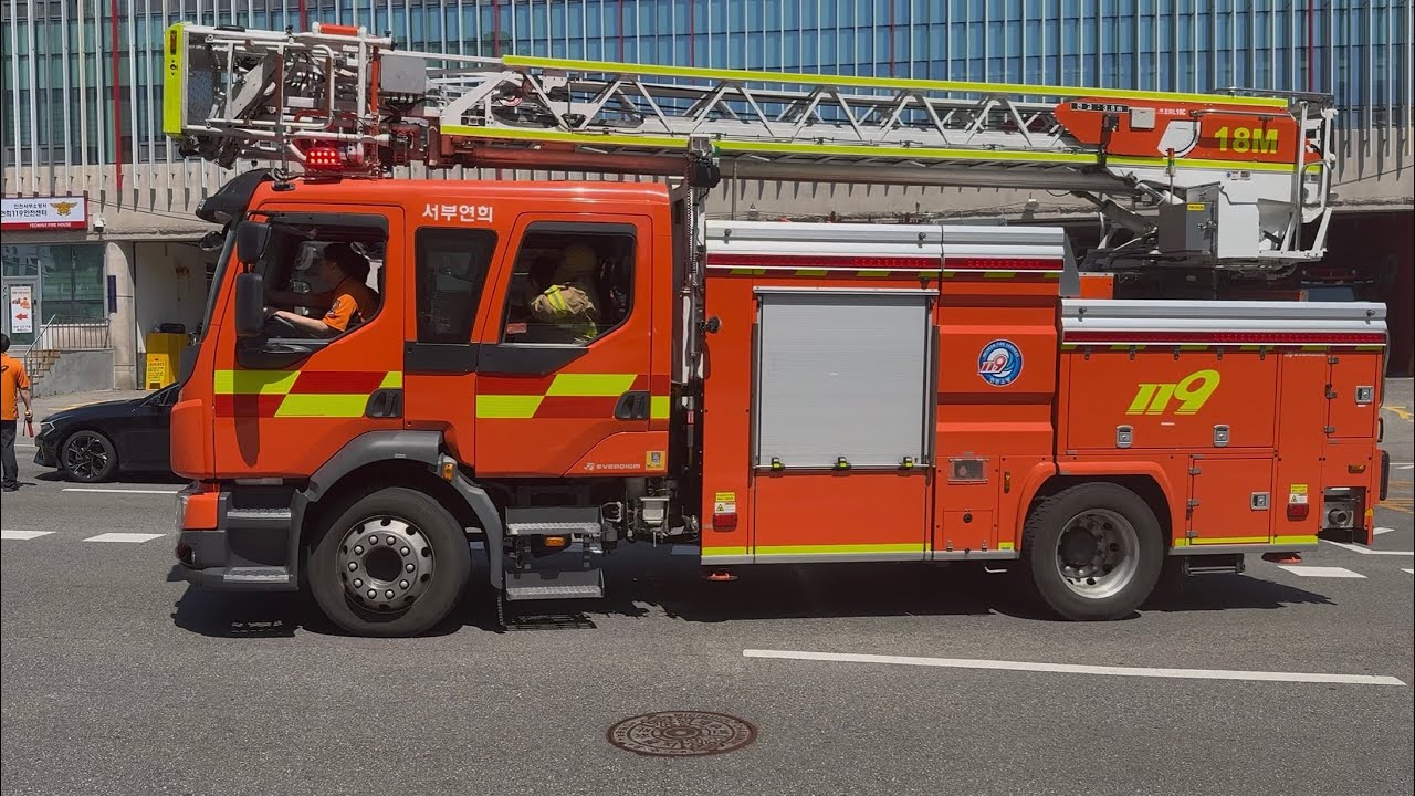 소방차 출동 영상 모음 ( 대구 강북 / 인천 서부소방서 ), 4K