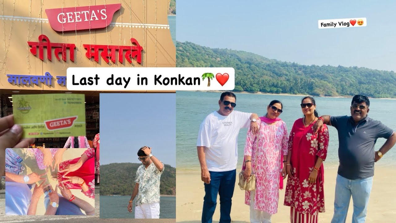 Konkan Part 4 🌊 | Tarkarli Beach | Return Journey to Nashik ✨|Family vlog👌😍