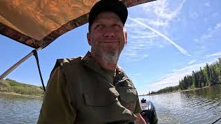 fishing with the jon boat, new suzuki motor, bimini cover, and seats